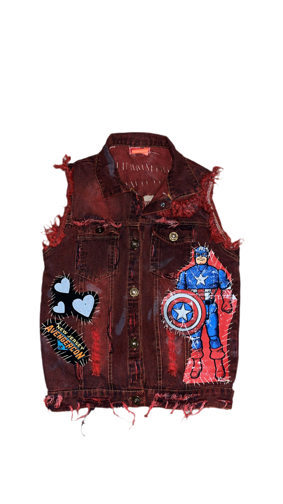 1OF1 GIRL’s AVENGERS PATCHWORK VEST (SZ: 6)