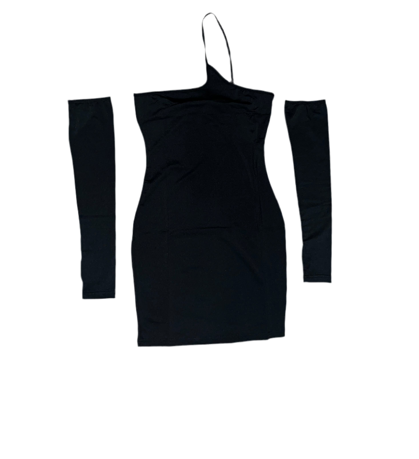 Black Mini Dress + Detachable Arms