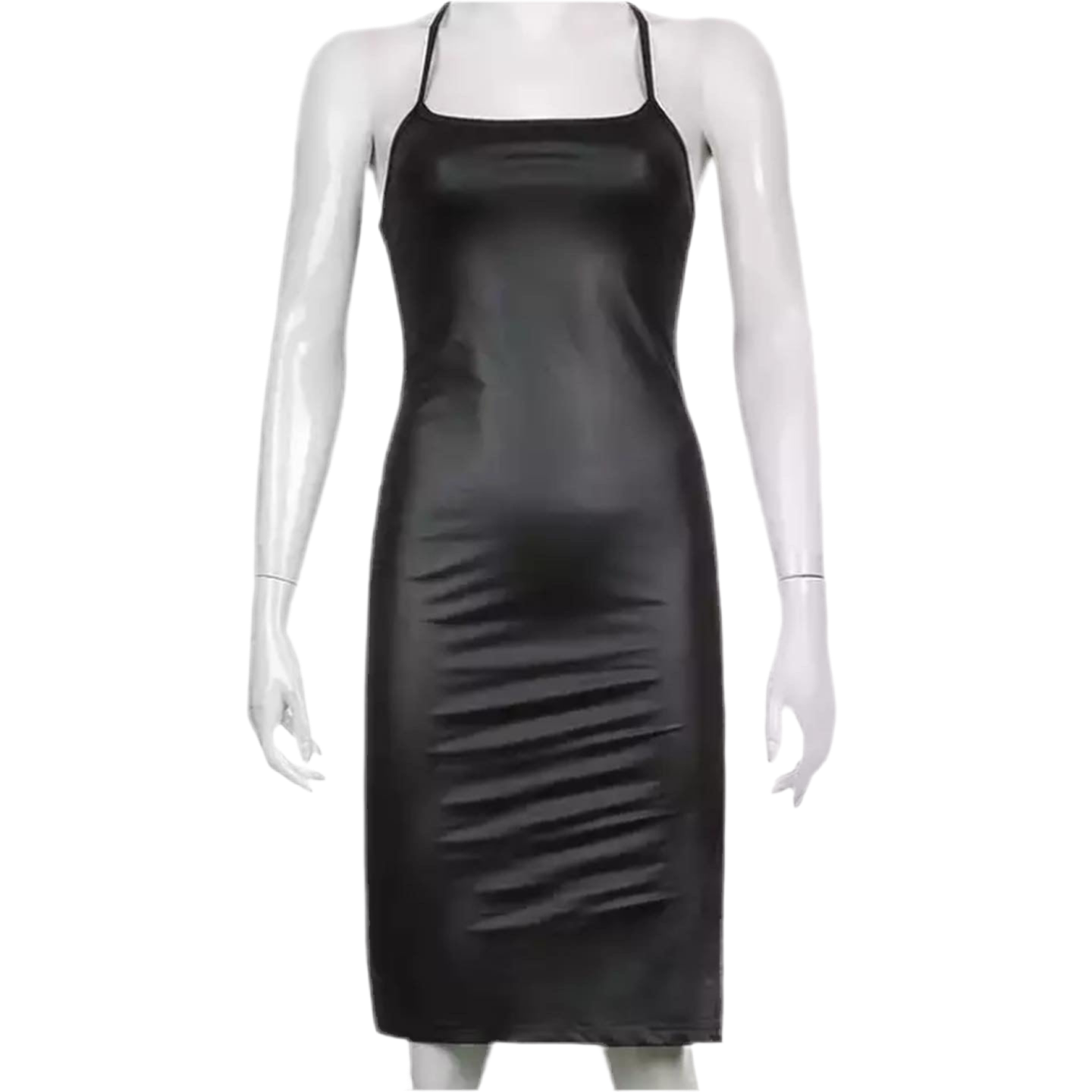 Black Leather Mini Dress