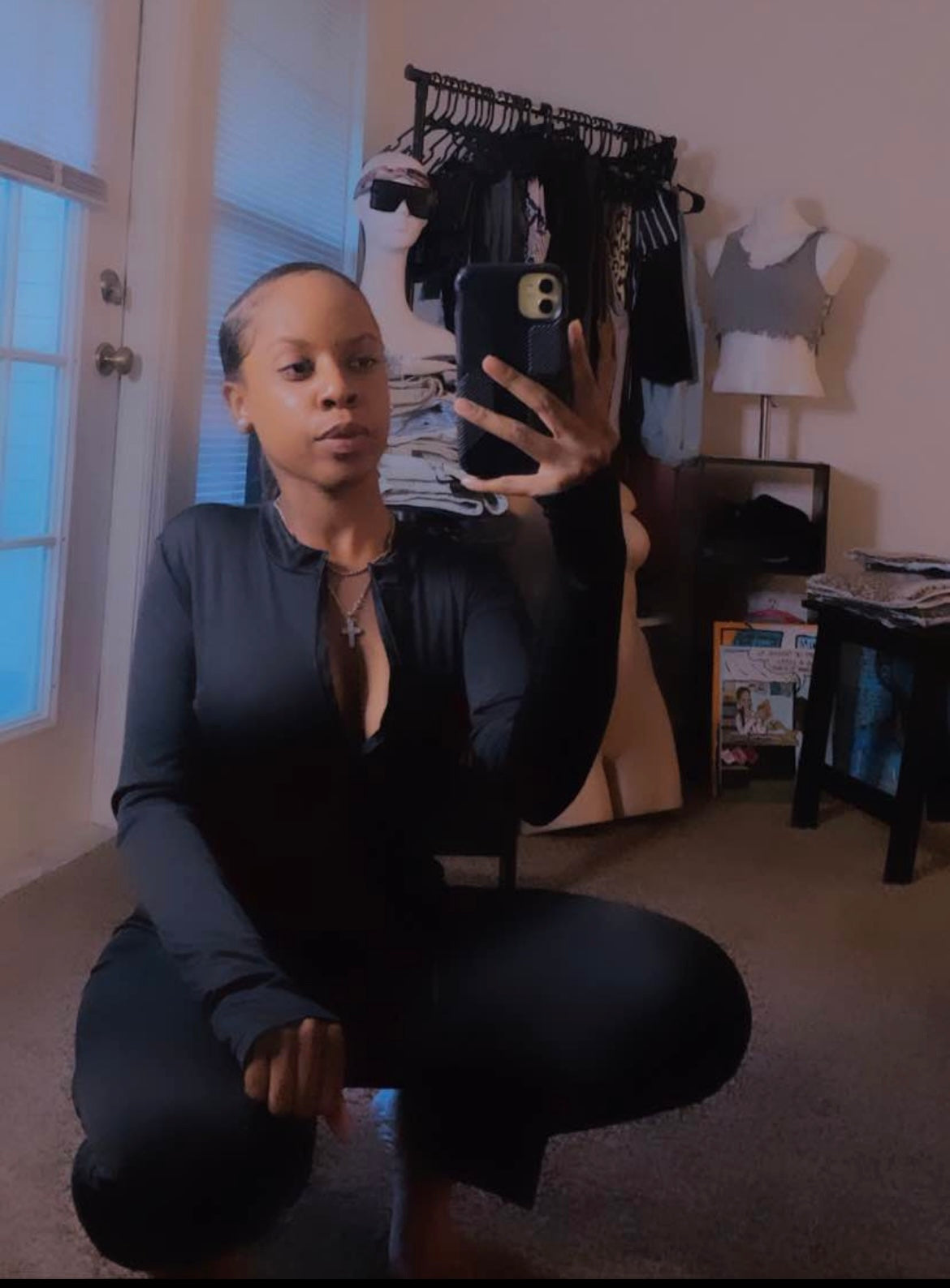 Black Long Sleeve Jumpsuit