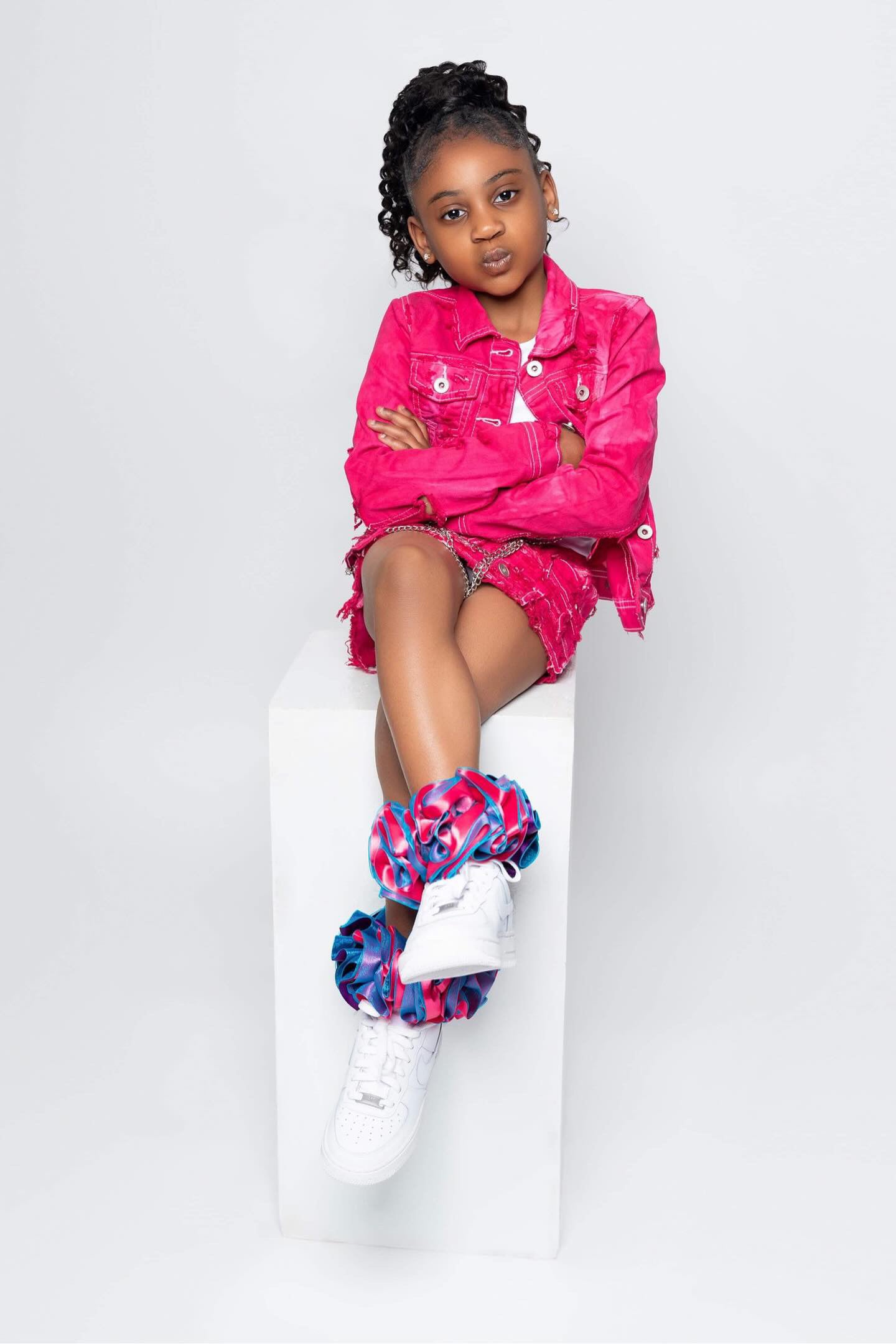 1OF1 Kid’s Denim On Denim Skirt Set