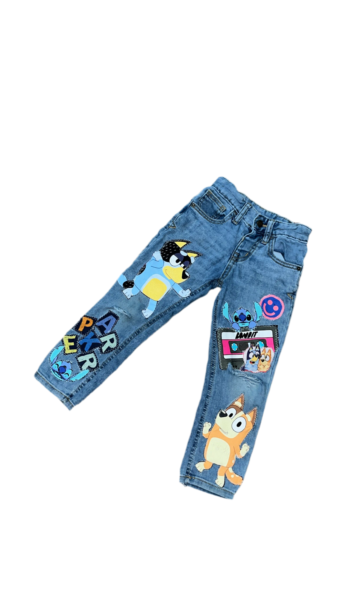 1OF1 KIDs “FAN FAVS” Custom Patchwork Jeans