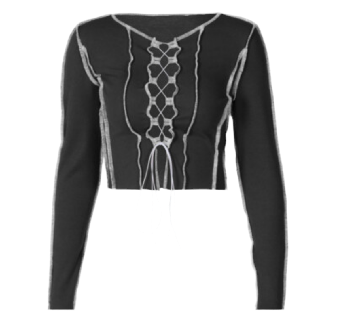 “Distressed” Lace Up Top