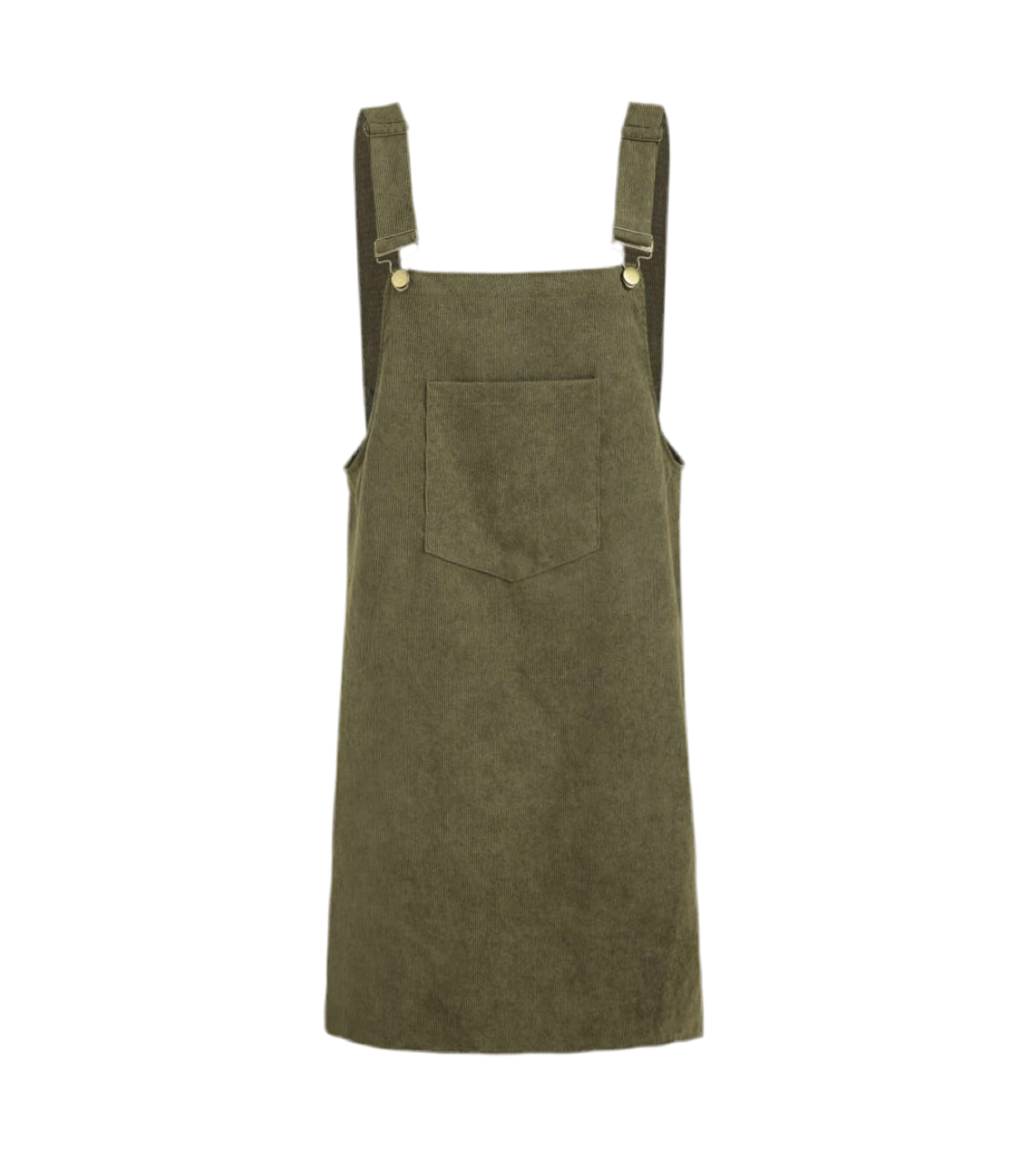 Olive Green Overalls Mini Dress
