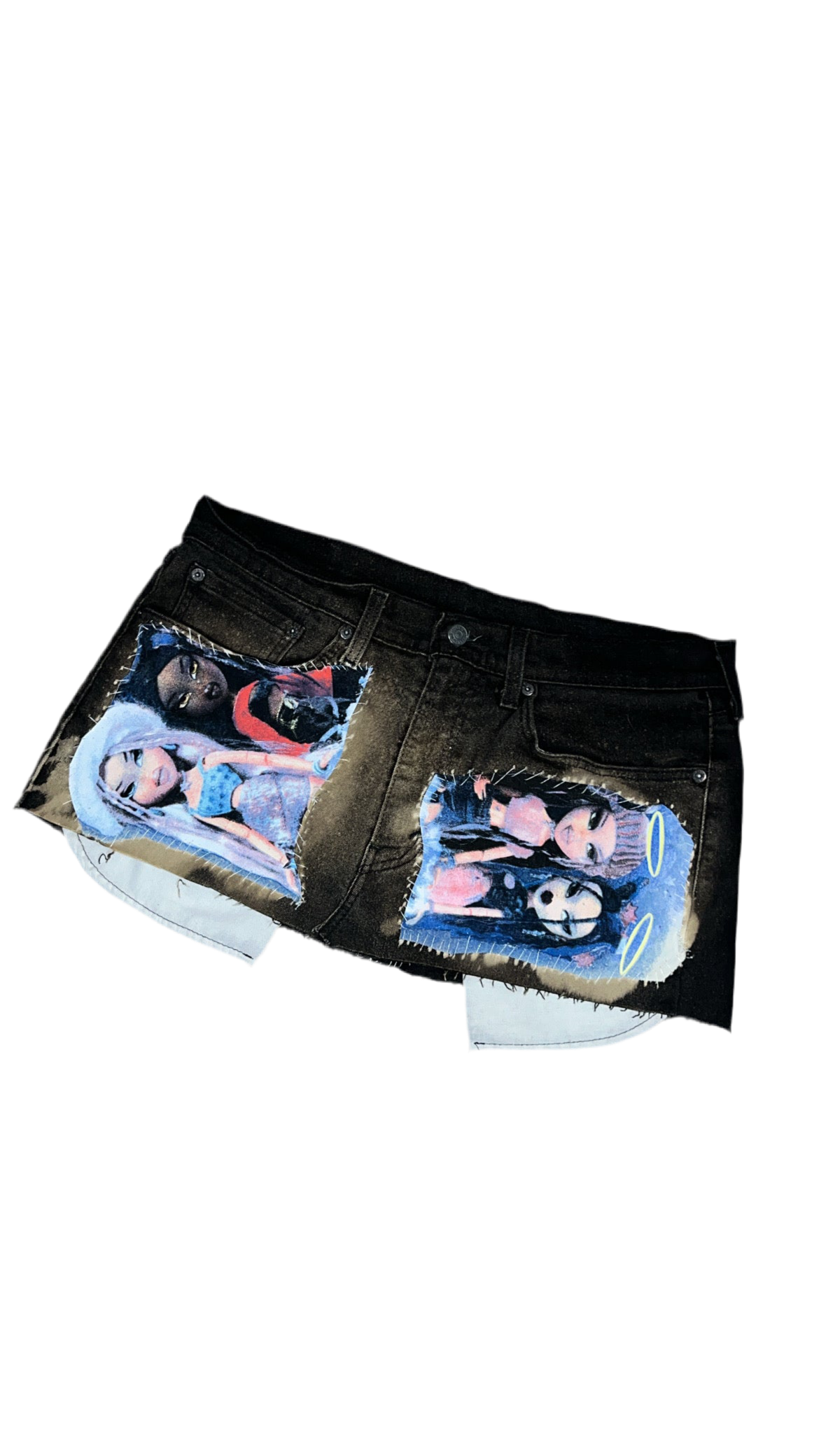 1OF1 BRATZ PATCHWORK MINI SKIRT (SZ 34”)