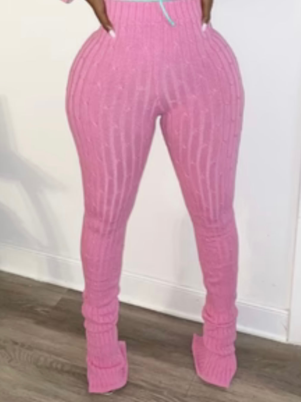 Pink Knit Leggings