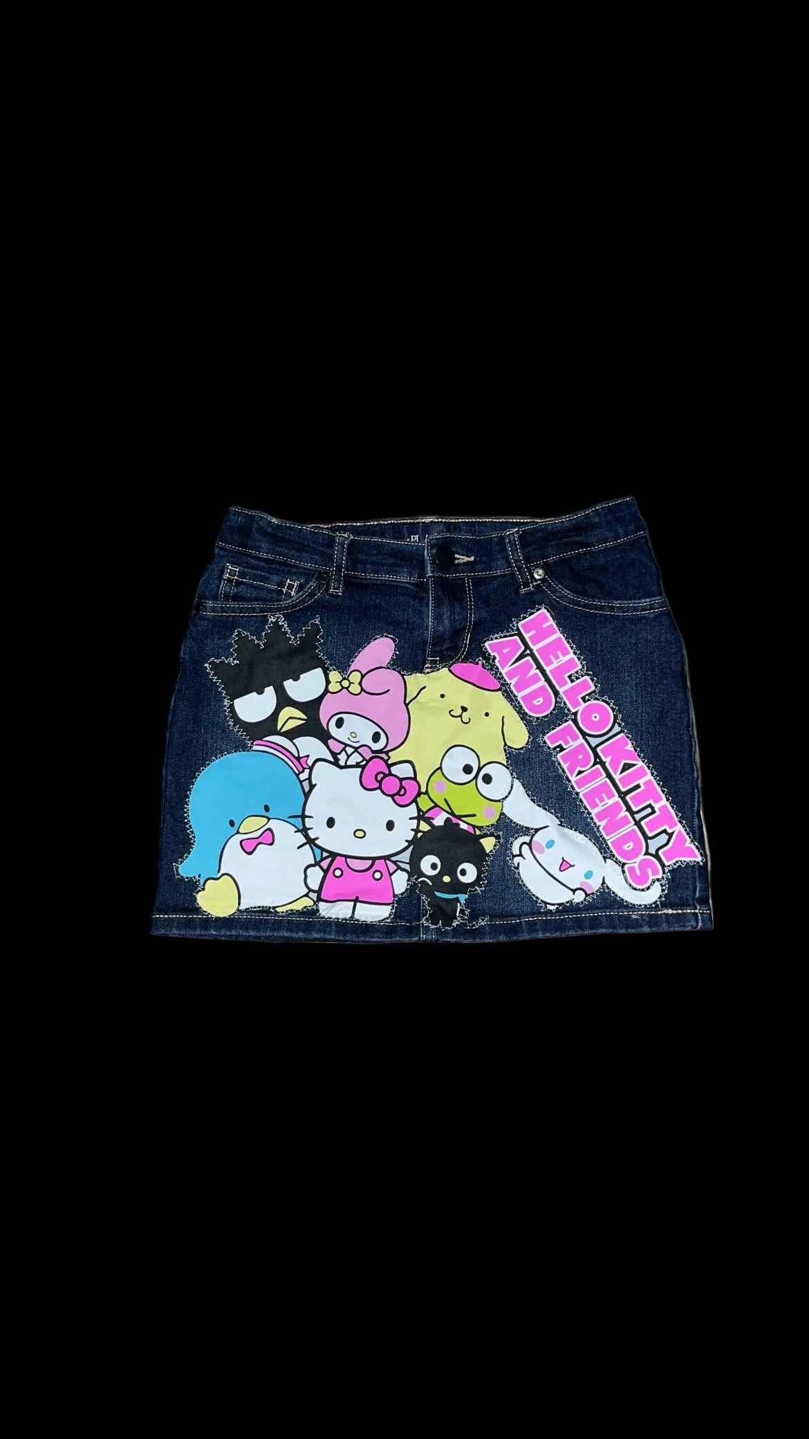 1OF1 GIRL’s HELLO KITTY AND FRIENDS PATCHWORK SKIRT SZ: 10