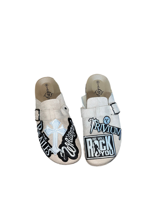 1OF1 “Band Theme” Patchwork Clogs