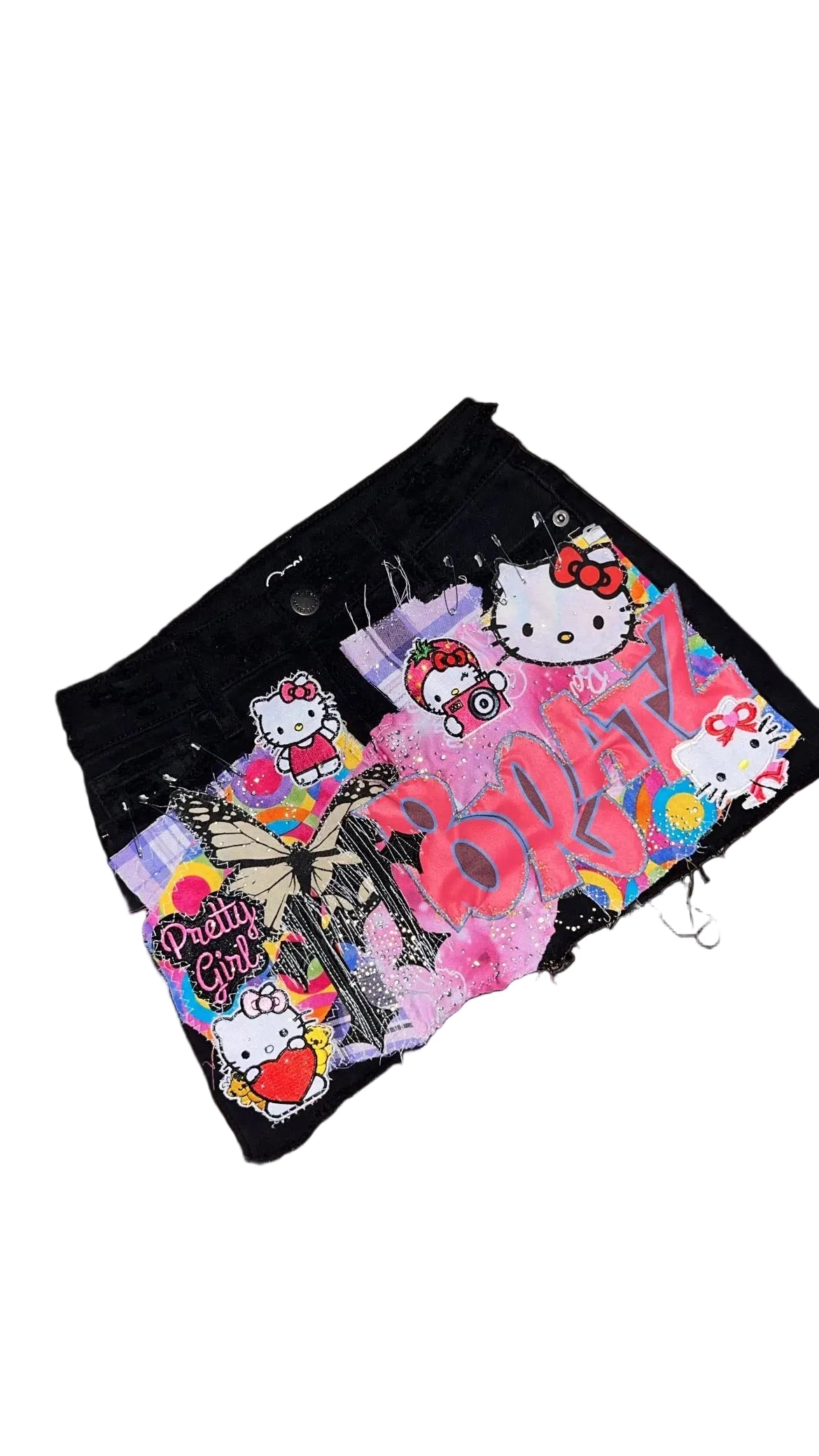 “JUST A GIRL” PATCHWORK SKIRT SIZE: 7/8