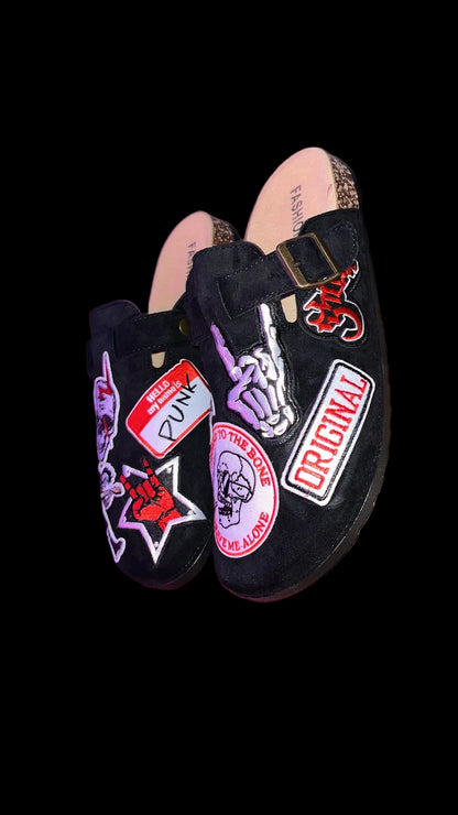 1OF1 “PUNK ROCK” SUEDE CLOGS