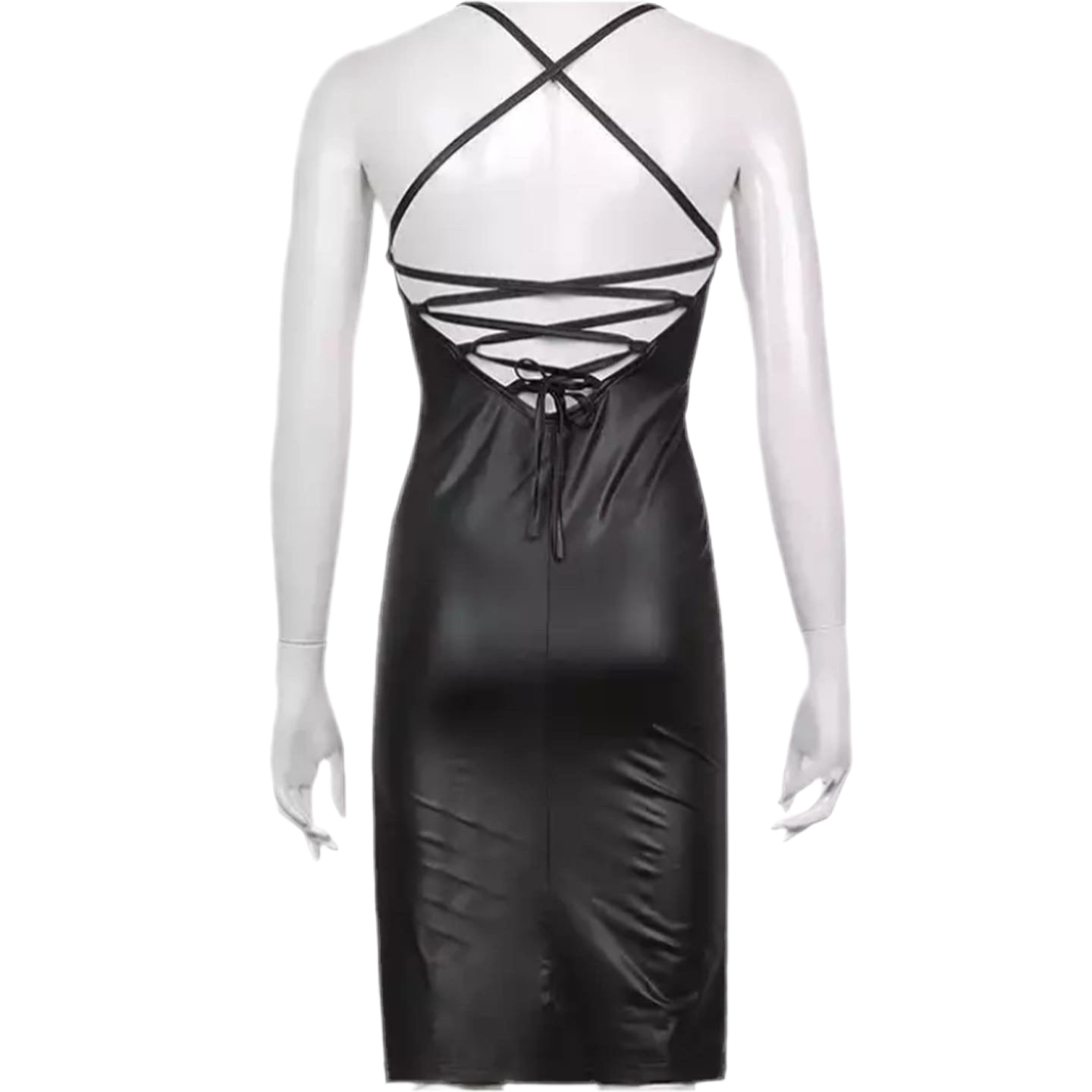 Black Leather Mini Dress