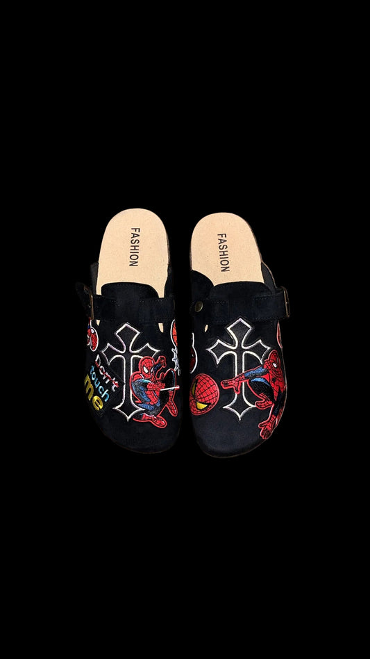 1OF1 SPIDER-MAN THME SUEDE CLOGS SZ:8