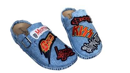 Jean Patchwork Flat Clogs