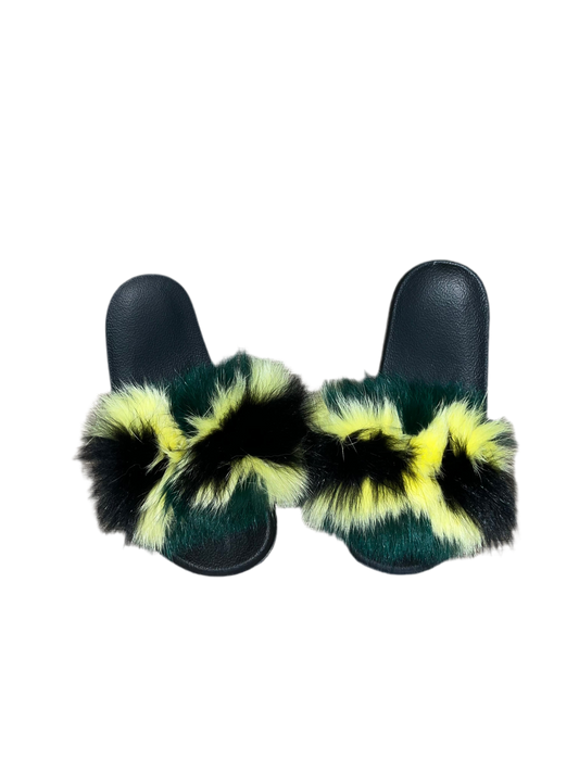 Jamaica Inspired Fur Slides
