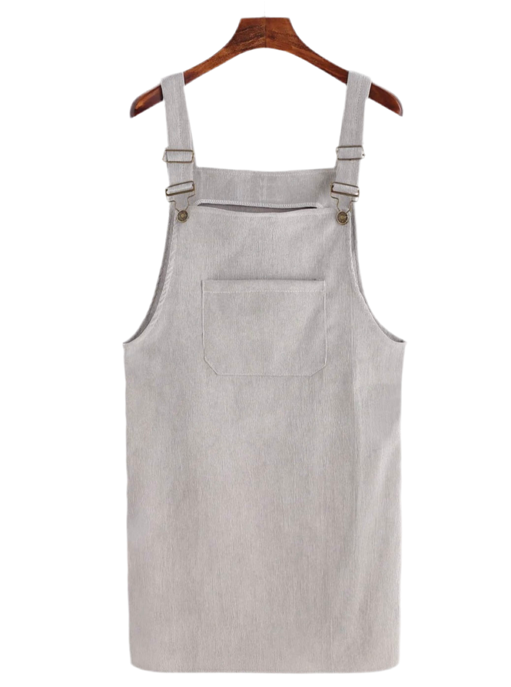 Grey Overalls Mini Dress