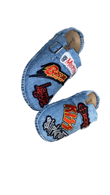 Jean Patchwork Flat Clogs
