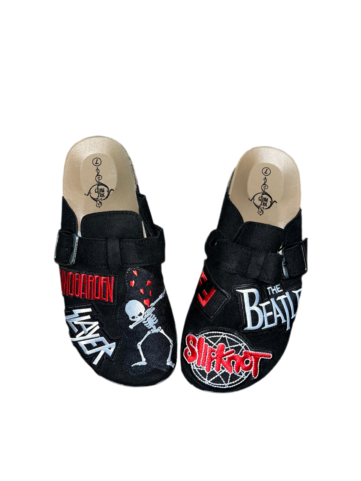 1OF1 “Band Theme” Patchwork Clogs