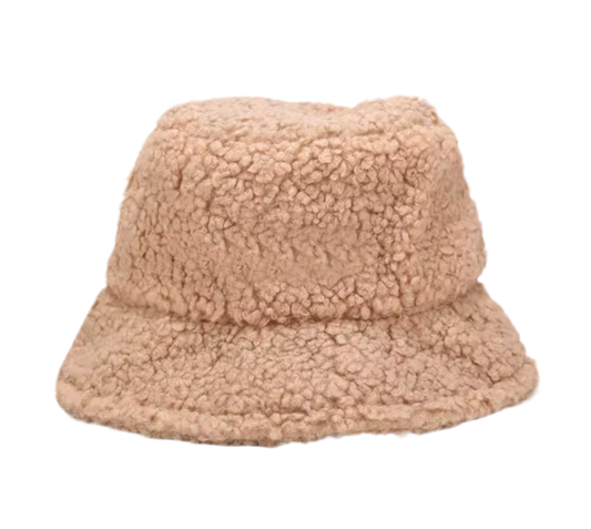 Plain Tan Fur Bucket Hat