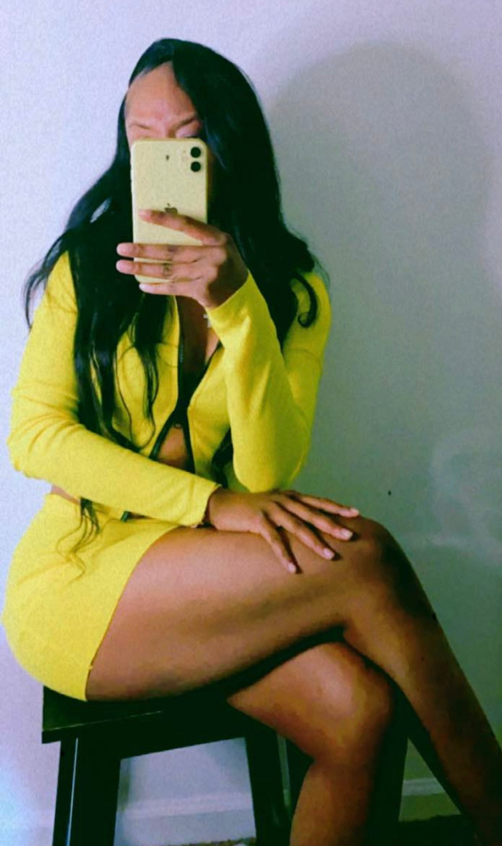 Yellow Mini Skirt Set