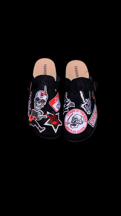 1OF1 “PUNK ROCK” SUEDE CLOGS