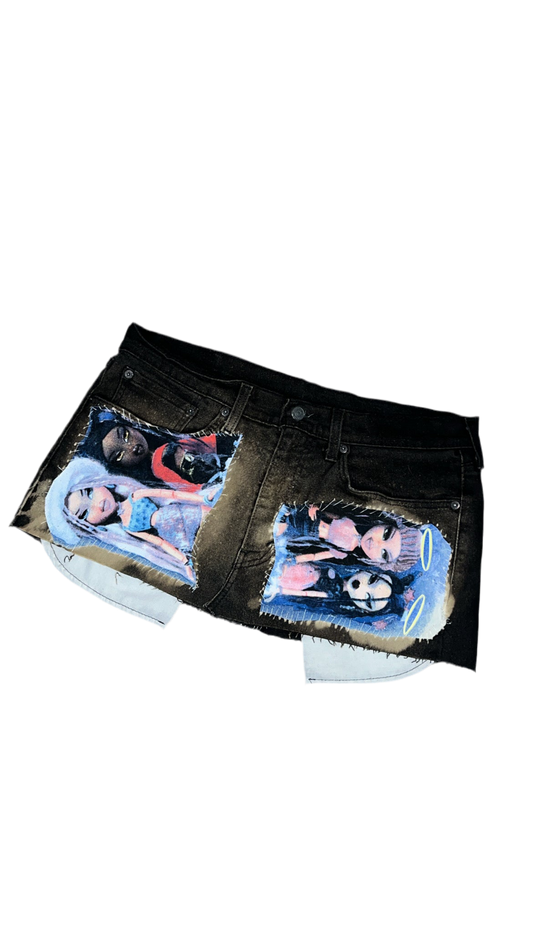 1OF1 BRATZ PATCHWORK MINI SKIRT (SZ 34”)
