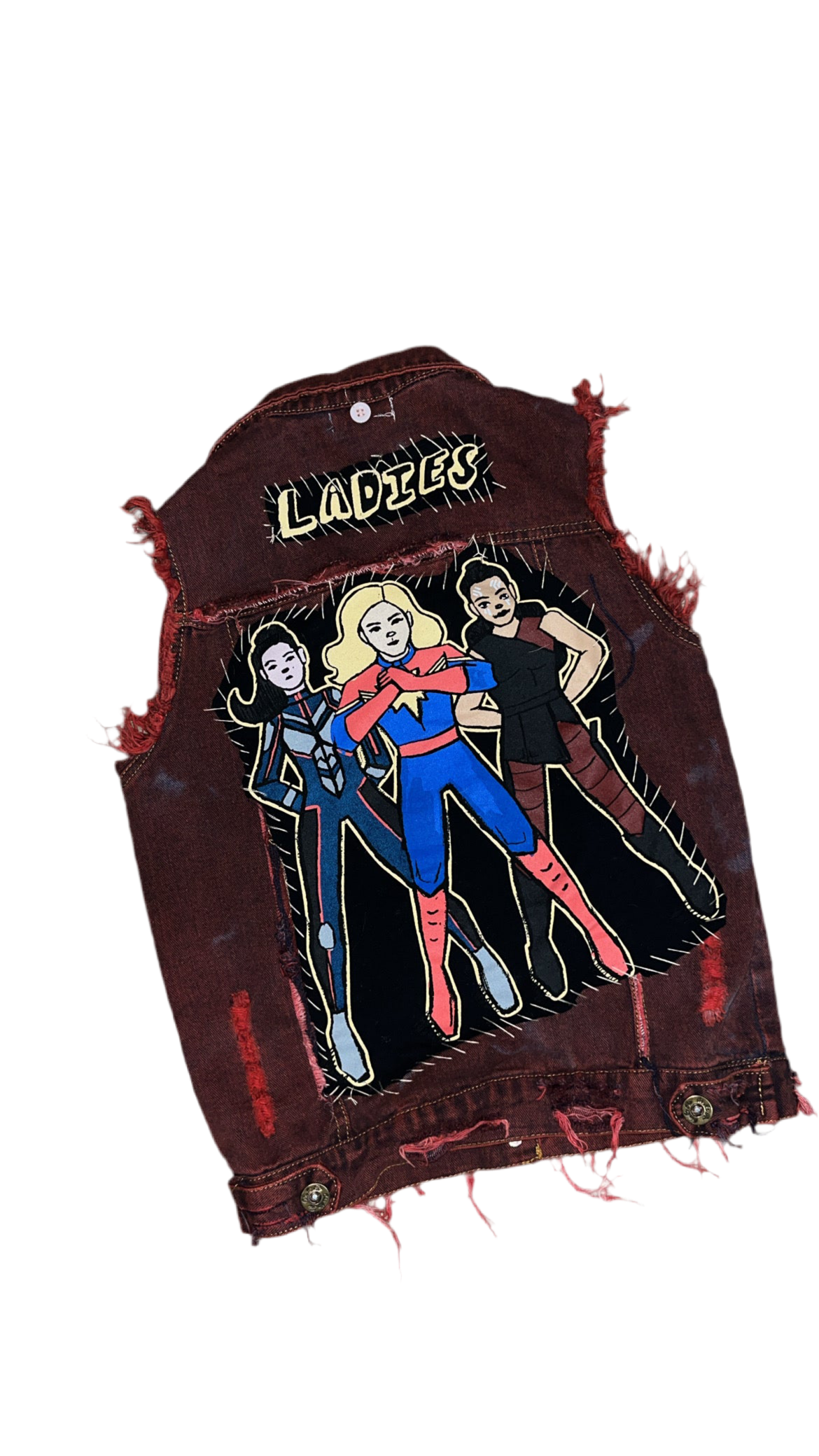 1OF1 GIRL’s AVENGERS PATCHWORK VEST (SZ: 6)