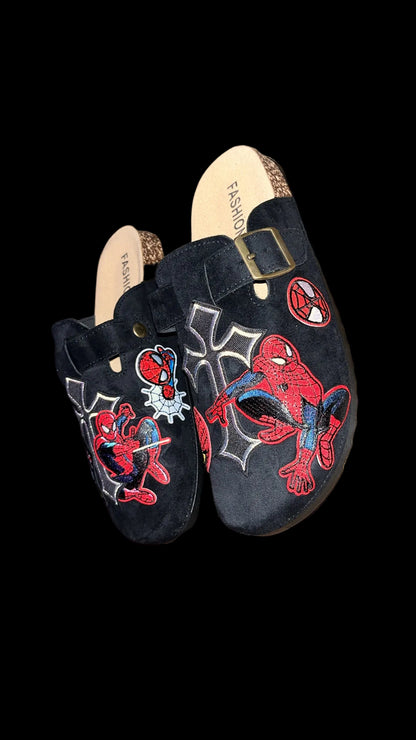 1OF1 SPIDER-MAN THME SUEDE CLOGS SZ:8