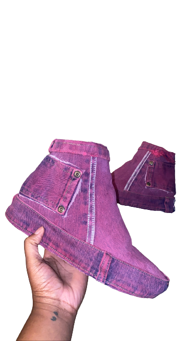Purple Jean Custom Boots