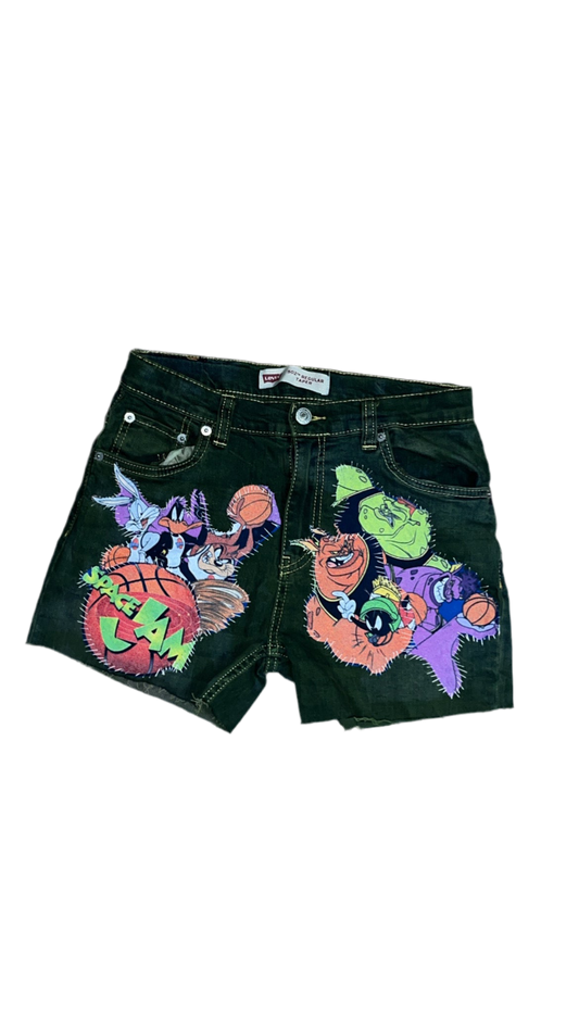 1OF1 SPACE JAM PATCHWORK SHORTS (SZ: 12 HUSKY)