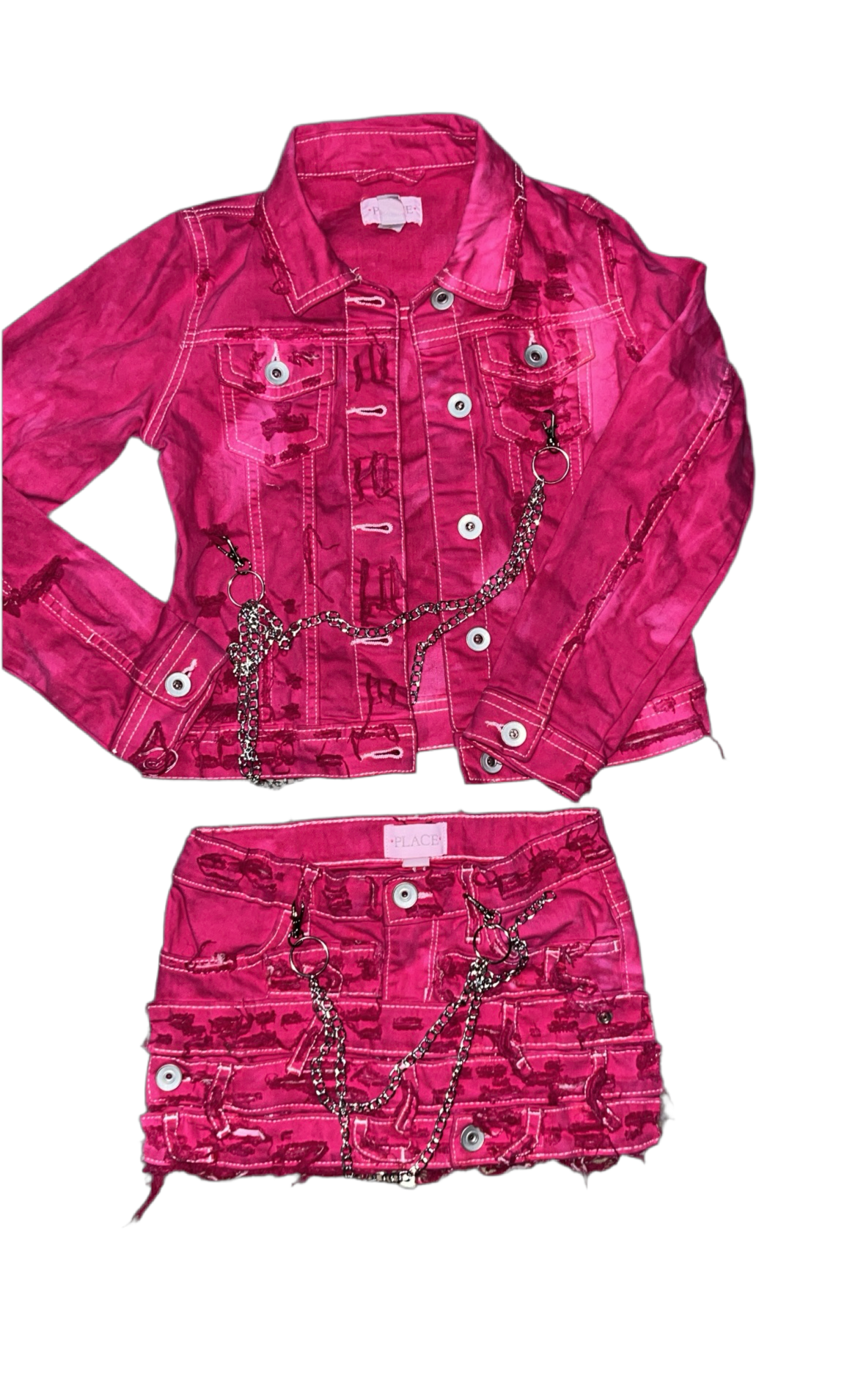1OF1 Kid’s Denim On Denim Skirt Set