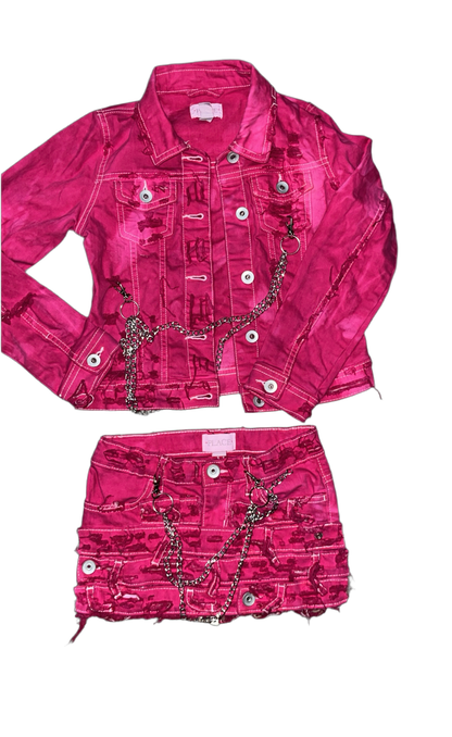 1OF1 Kid’s Denim On Denim Skirt Set