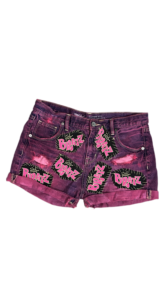 1OF1 BRATZ PATCHWORK SHORTS (SZ 2)
