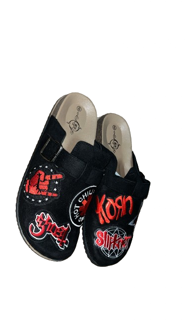 1OF1 “Band Theme” Patchwork Clogs