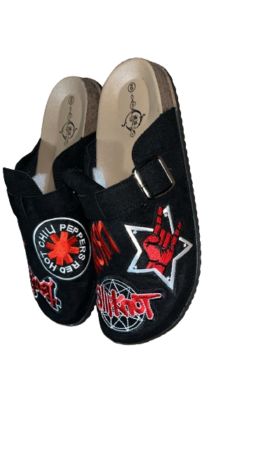 1OF1 “Band Theme” Patchwork Clogs