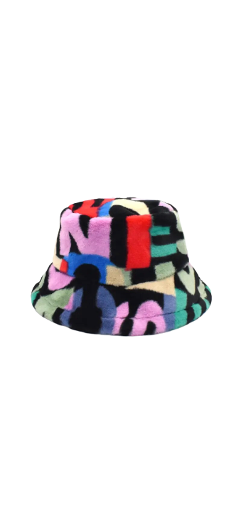 Multicolored 2 Lettering Bucket Hat