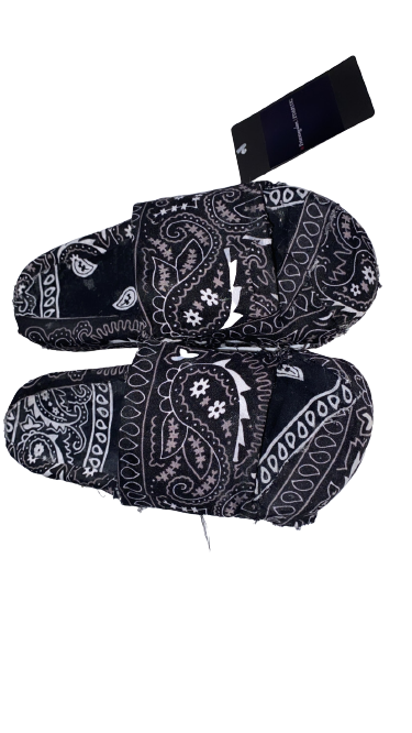 Solid Color Bandana Patchwork Slides