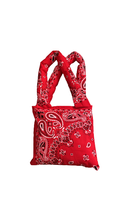 Small Bandana Puffer Tote W/O Zipper