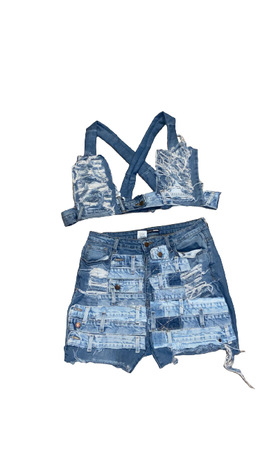 Distressed Two Piece Custom Remix Set
