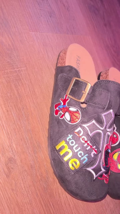 1OF1 SPIDER-MAN THME SUEDE CLOGS SZ:8