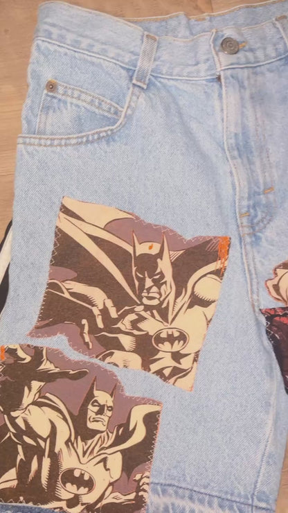 1OF1 BOYs Batman Patchwork Jorts (SZ 10)