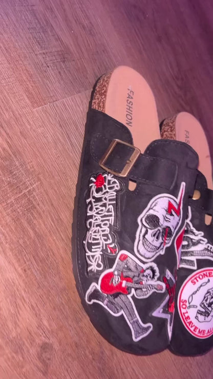 1OF1 “PUNK ROCK” SUEDE CLOGS